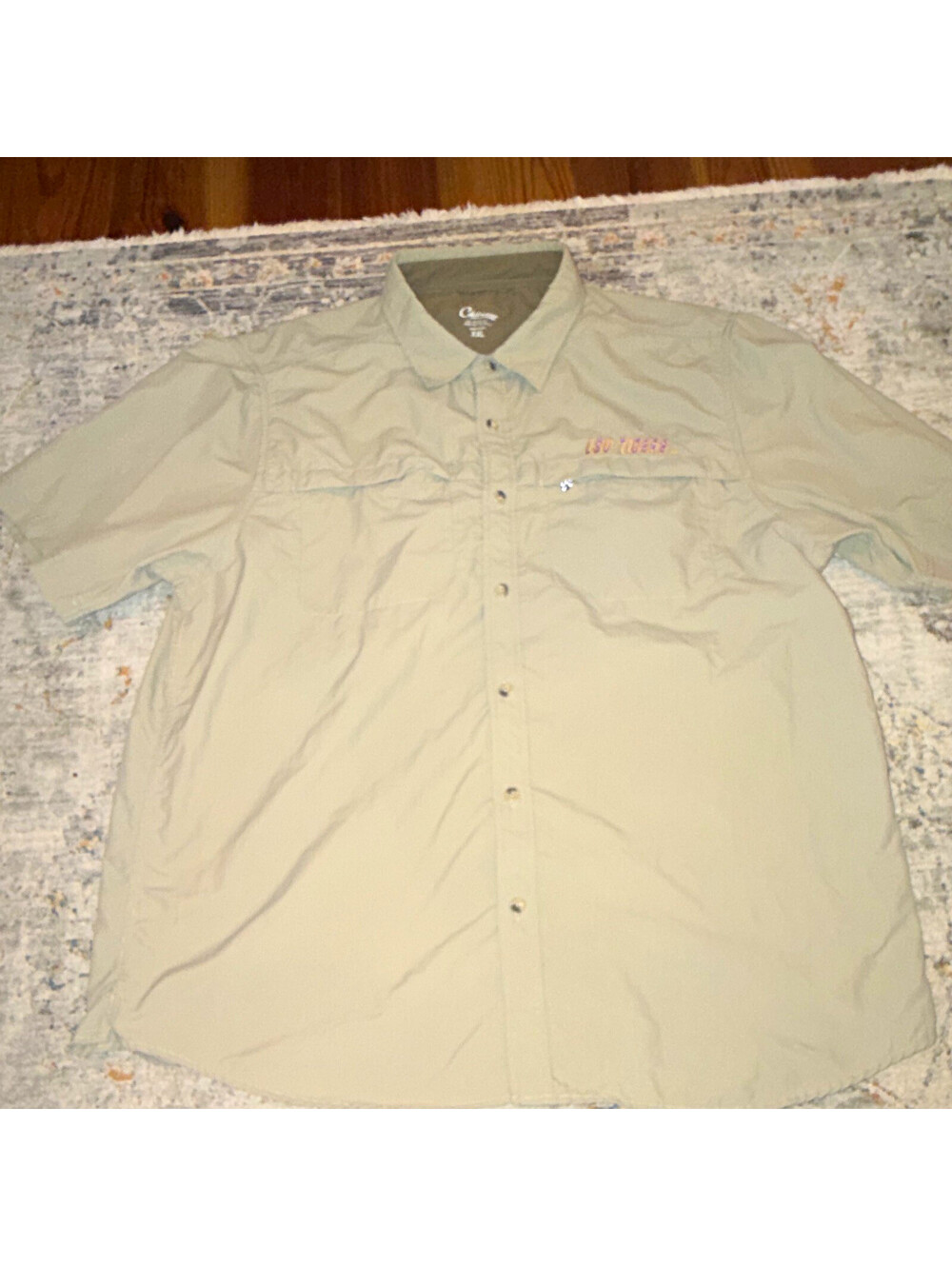 Chiliwear LSU Tigers Button-Up Shirt, Beige Khaki Tan, Size XXL  A300